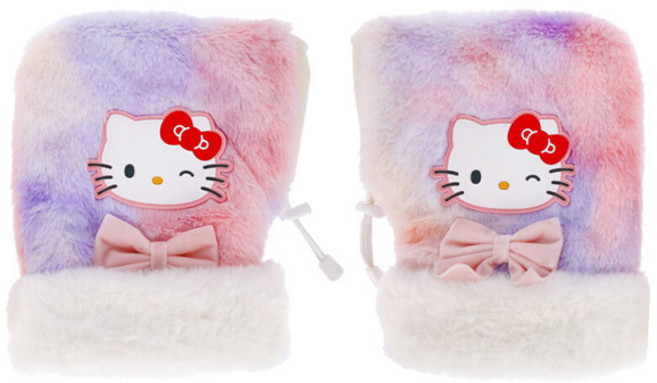 헬로키티 빅와펜 퀵보드 장갑 뽀송뽀송한 원단 귀여운 리본장식