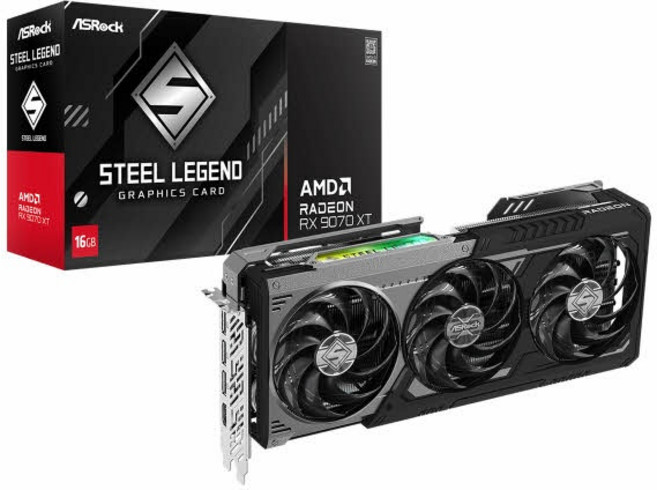 (ASRock) 라데온 RX 9070 XT 스틸레전드 DARK D6 16GB 대원씨티에스