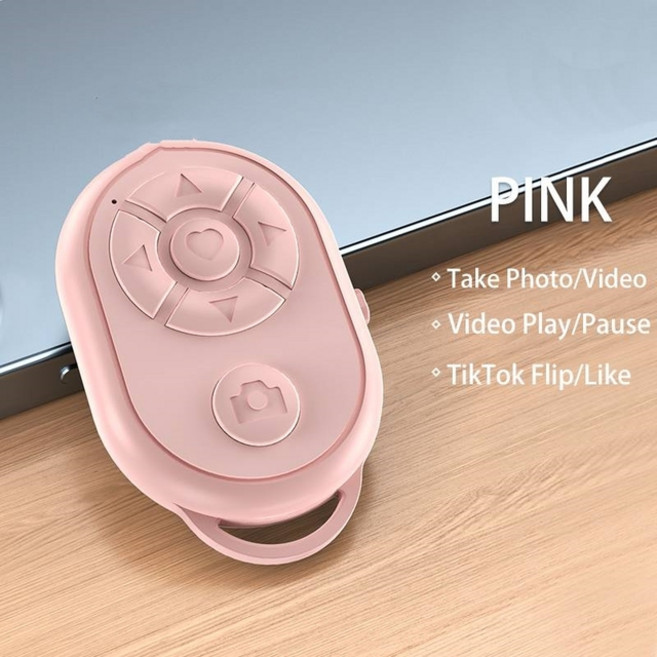 블루투스 카메라 컨트롤러 범용 리모컨 셀카봉 아이폰 호환 샤오미 레드미 삼성 휴대폰용, 03 분홍색, 03 분홍색