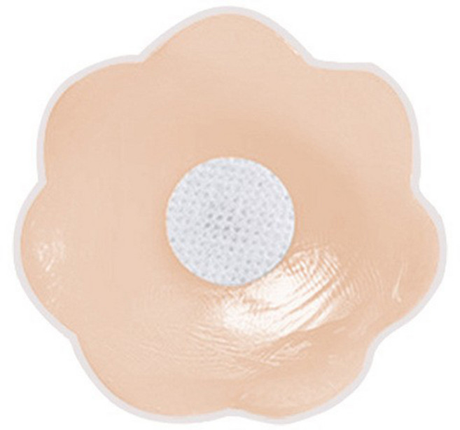 乳貼 胸貼 乳頭保護貼 Cosplay重複使用隱形內衣, 10個, 【隱形矽膠】花邊型6.5CM