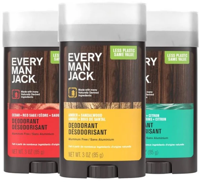 에브리 맨 잭 앰버 + 샌달우드 남성용 데오드란트 - 모든 피부 타입을 위한 알루미늄 프리 데오드란트로 신선함을 유지하세요 냄새 분쇄 오래 지속되며 천연 성분 포함 3온스(2, Assorted (Amber + Sandalwood/, 85g, 1개 - 쿠팡