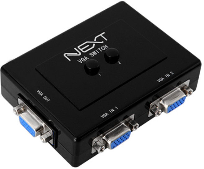 넥스트유 2 : 1 모니터 RGB 선택기, 1개, 2:1 RGB VGA 선택기-[NEXT-2402VSW]