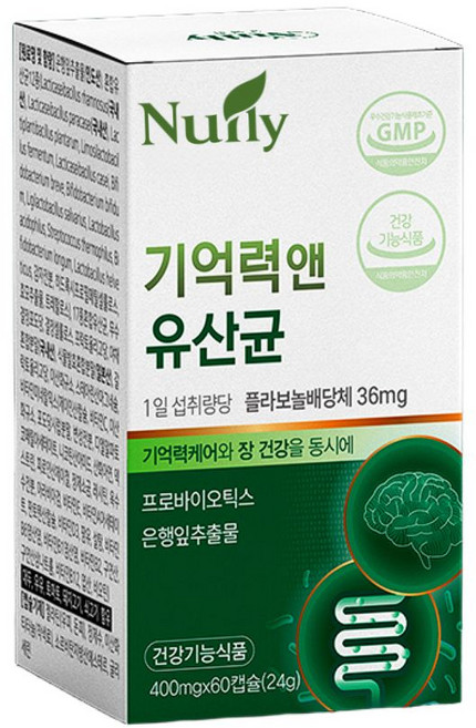 15박스구매시 여에스더 장뇌유산균 nk4146 증정 / 장 뇌 기억력유산균 식약청인증, 1개, 60정