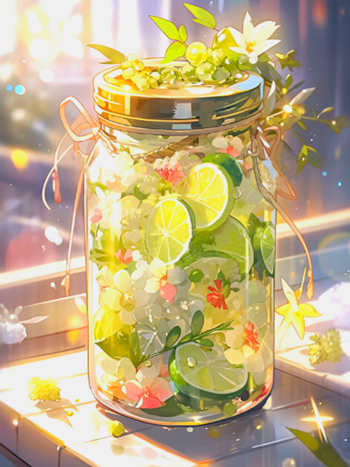 앤드 DIY 보석십자수 액자형 보석 십자수 세트 30X40cm, N038, 1세트