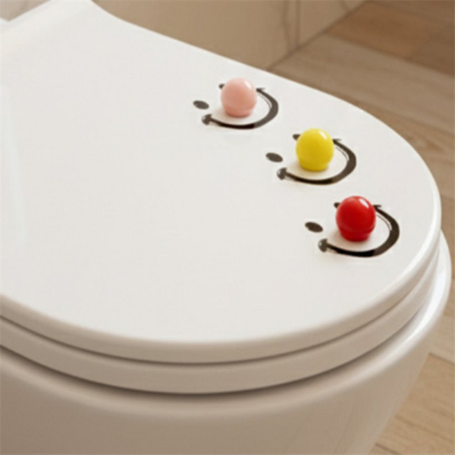 에브리띵샵 스마일 변기뚜껑 손잡이 변기올리는손잡이, 옐로우