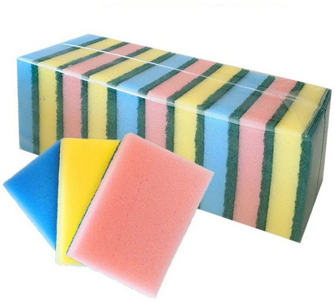 크린앤킹덤 양면수세미 국내산 국산 스펀지블럭 수세미 10개, 1세트