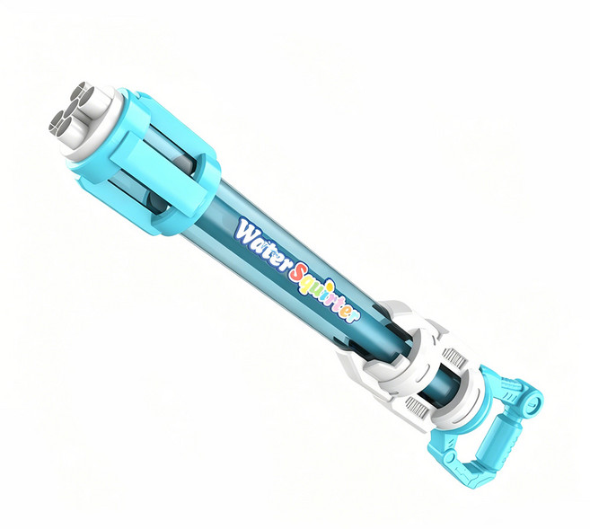 加特林抽拉式 玩具水槍 兒童 戲水玩具 大容量 五孔水槍 強力 噴水槍 戶外 玩水玩具 沙灘 打水仗 玩水水槍 玩具, 藍色-加特林水槍, 1個
