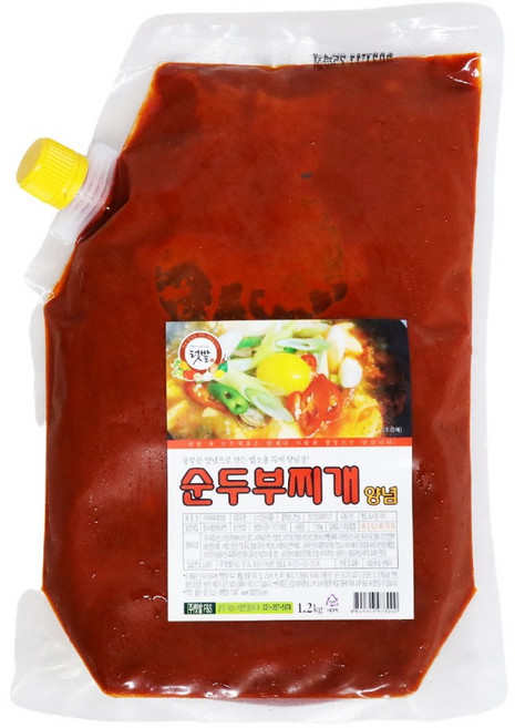텃밭 냉장 순두부찌개 양념 1.2kg, 1개