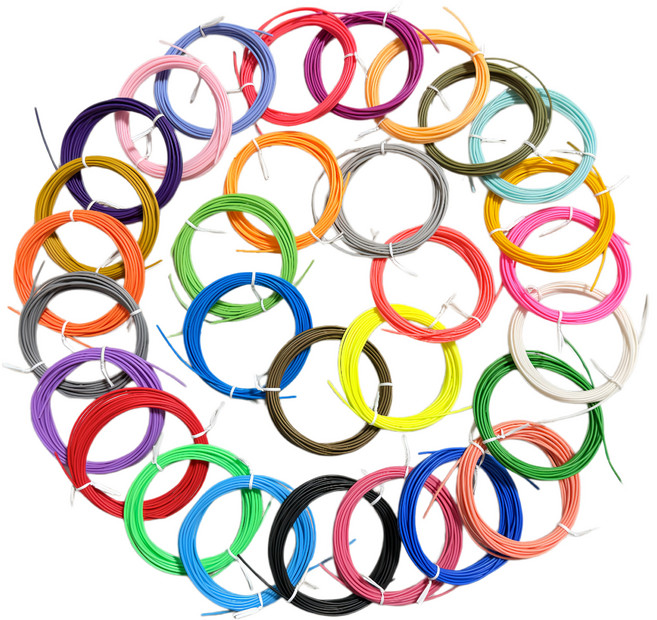 Chamlab 3D펜 저온PCL 30색세트 색상당 5M 직경1.75mm 색상이 반복되지 않음, 30 색, PCL 150m