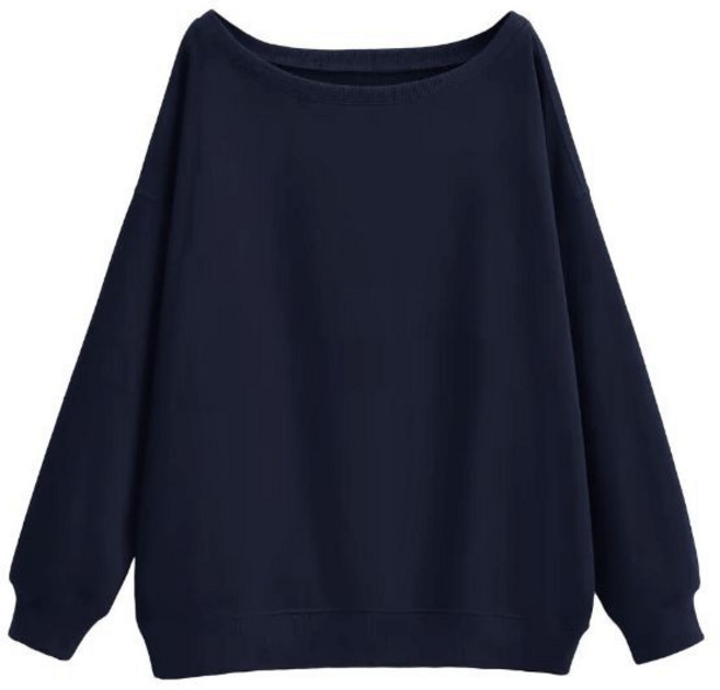 남녀공용 롱티 오프숄더 맨투맨 단색 커플 라운드 오버핏맨투맨 긴팔 맨투맨 가을옷간결하고 편안 (가을 겨울 필수 패션 기본 맨투맨)