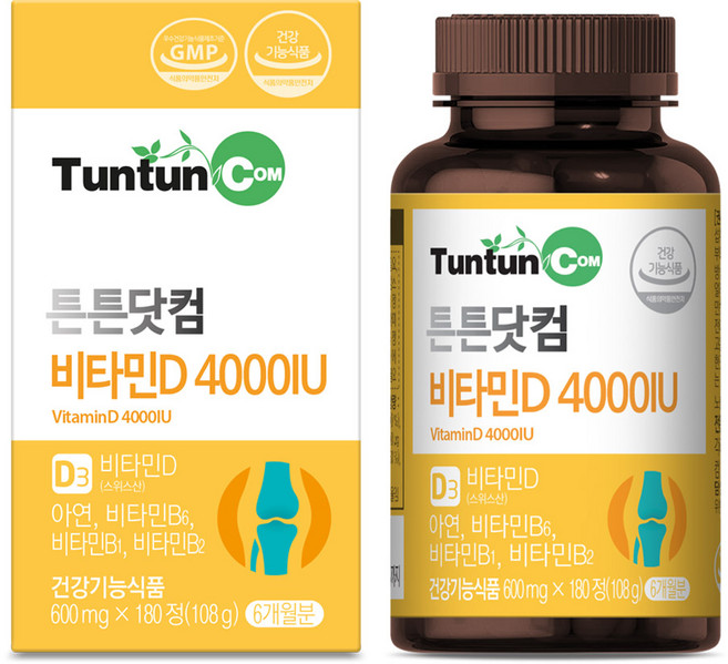 튼튼닷컴 비타민D 4000 IU [6개월분], 180정, 1개