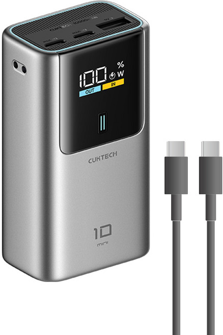酷態科 PB1055 10號MINI 行動電源 10000mAh 55W 灰色 BSMI CCC雙認證, 7天, 銀