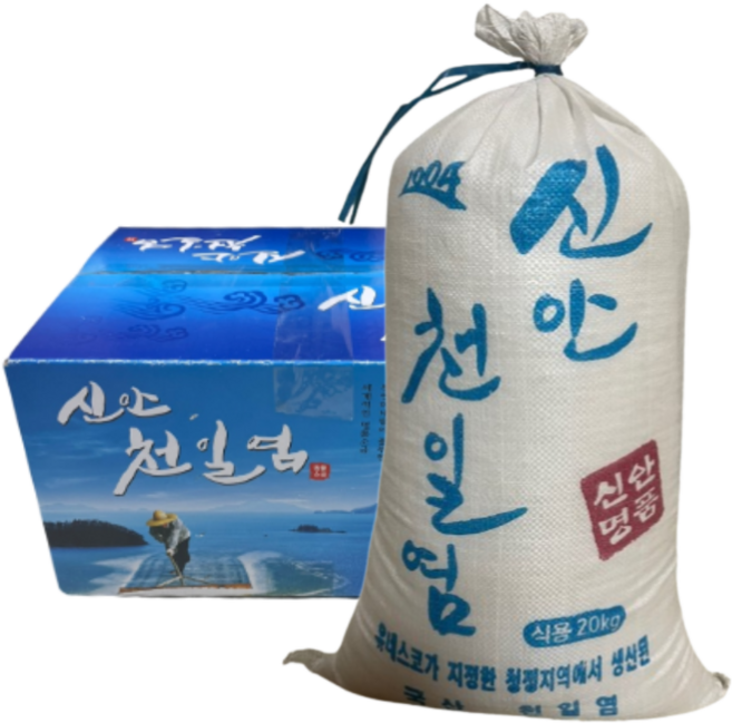 신안 간수뺀 천일염 20kg 비금도 소금 국산 2025년, 1개