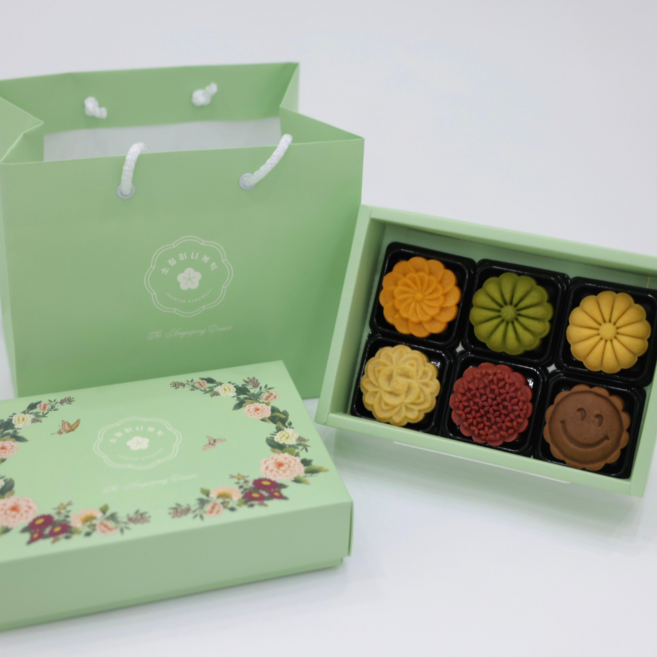 [홍소정디저트] 미니케이크 6구소정마음 상견례 답례품 기관다과 기업행사 구움과자 가벼운선물 돌잔치선물 어르신간식 어린이집간식선물 청주디저트맛집 청주디저트베이커리페스타1등 명절선물, 40g, 6개