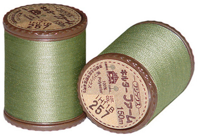 일본후직스 퀼터팜 핸드퀼팅실 150m 전체색상 모음집 실, 257, 1개