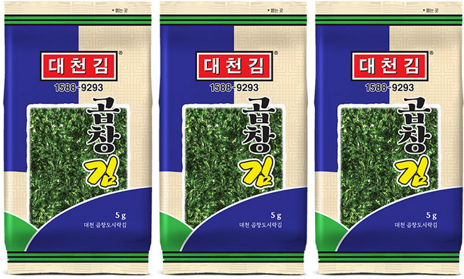 대천김 곱창도시락김, 5g, 40개