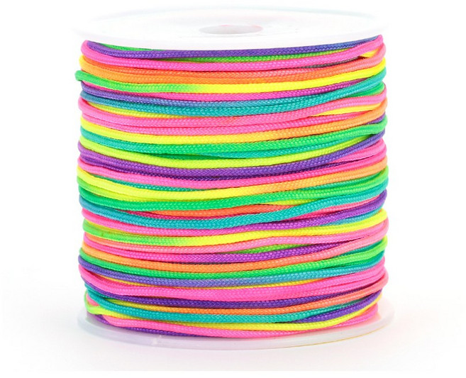 디어플레이스 1.5mm 매듭실 매듭끈 40m, 1개, 18 네온믹스