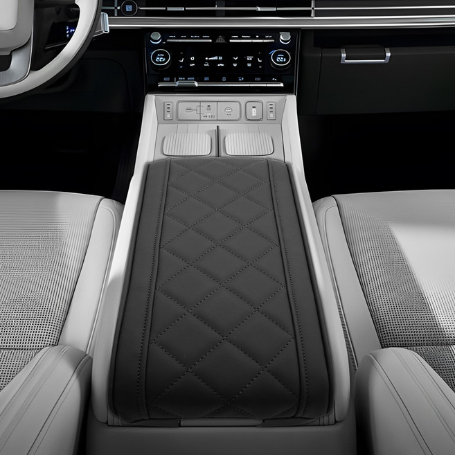 RUIYA 싼타페 MX5 호환전용 콘솔쿠션 팔걸이쿠션 2024 2025 2026, 블랙, 1개