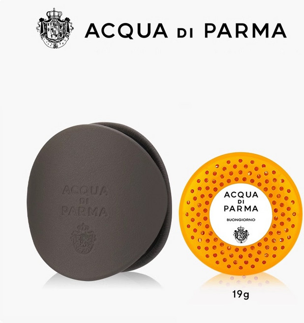 아쿠아 디 파르마 차량용 방향제 그레이케이스 디퓨저세트 (케이스+카트리지+쇼핑백) 본조르노 라카사술라고 피코디아말피 아란치아디카프리 미르토디파나레아 루체디콜로니아, 미르토 디 파나레아, 1세트