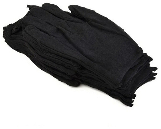 검정 면장갑 검정색 작업 목 장갑 얇은 운전 예식 장례식 속장갑, 1세트, 면장갑061740CM_12개