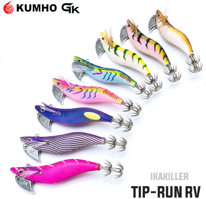 금호조침 GK-539 이카킬러 팁런 RV 3호 팁런에기 액젓어피 시인성 매그넘훅 무늬오징어, 1개, 30g, 3호:08