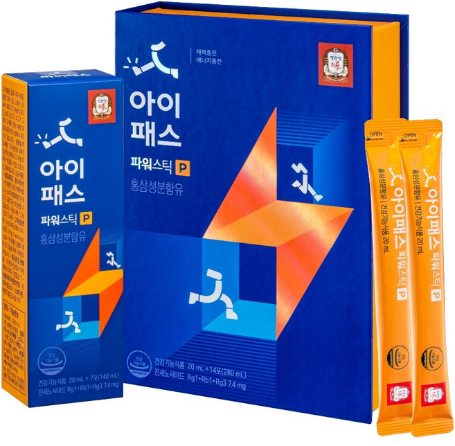 [정관장 본사직영] 아이패스 파워스틱 20ml*14포+쇼핑백, 20ml, 14개