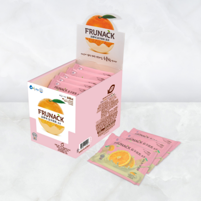 프루낵 제주감귤초코칩 (생과일건조+초코) 요구르트맛 4.8gx12개입/ 20개입 1박스, 20개