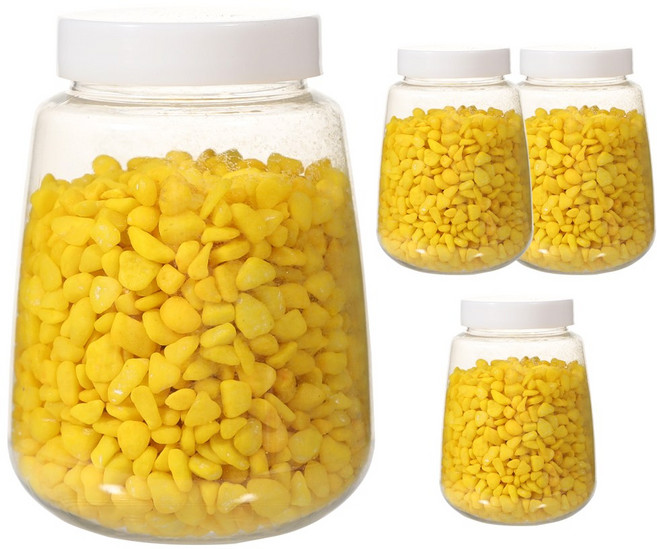 노랑 500g 4개 컬러 스톤 색돌 칼라 자갈 스톤 어항 화분