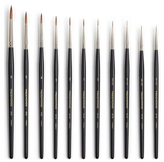 화홍 610R 콜린스키 세필붓 낱자루, 2호