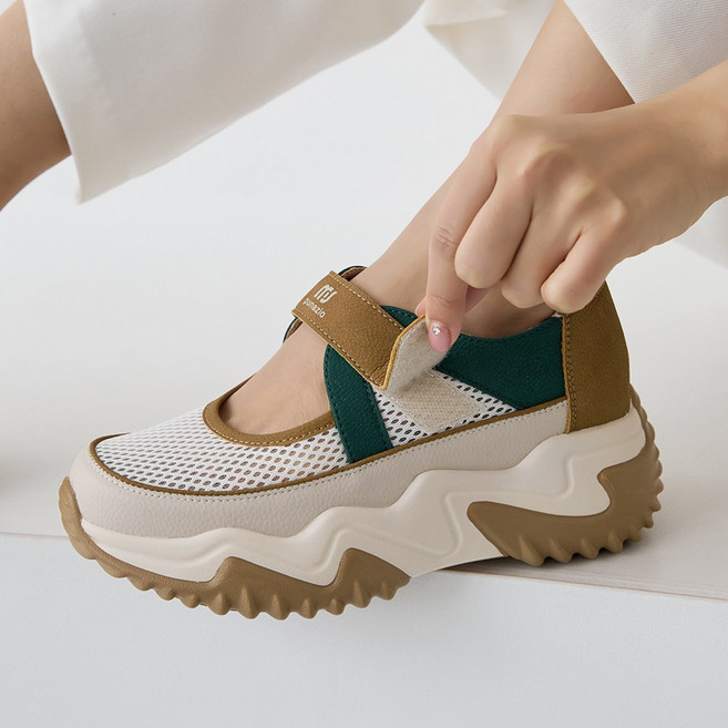 제이슈 니엘르 시스루 플랫폼 메리제인 스니커즈 6cm