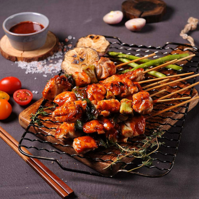 캠핑 모듬 꼬치 염통꼬치 닭꼬치 파닭꼬치 꼬치구이 세트, 500g, 1개, 03.닭살꼬치 10꼬치