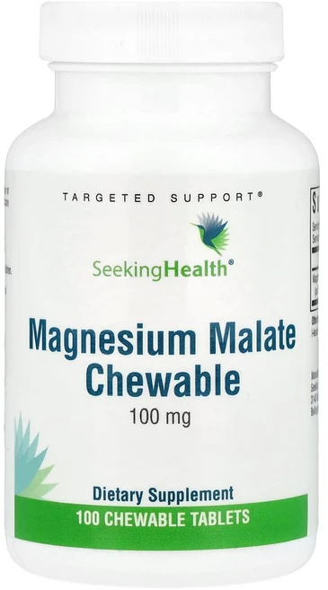 Seeking Health Magnesium Malate Chewable 씨킹 헬스 마그네슘 말레이트 츄어블 100mg 100타블렛, 1개, 100정 - 쿠팡