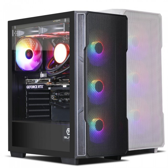 몬스타 가츠 Y424 메쉬 (블랙) 미들타워 컴퓨터 PC 케이스, 1개, 단일모델