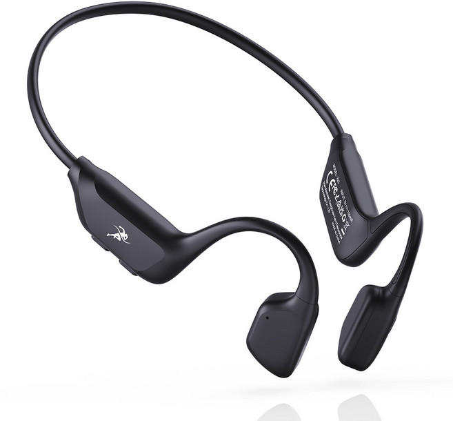 Guudsoud 골전도 이어폰 X23 블루투스 6.0 오픈형 IPX7 방수 귀걸이형 이어셋, 블랙