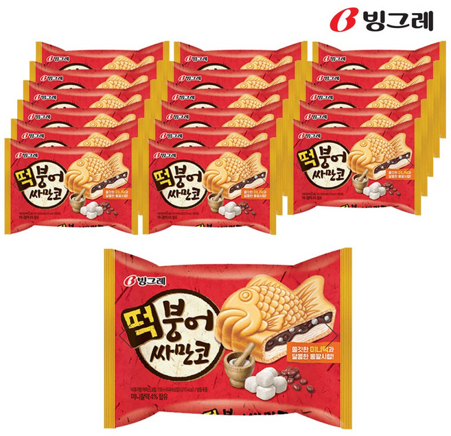 빙그레 붕어싸만코 떡, 150ml, 18개