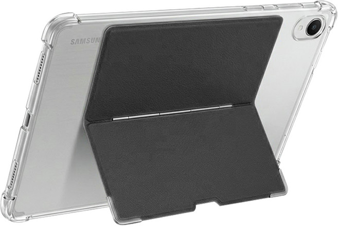 스냅케이스 힌지킥스탠드 태블릿 거치대 부착식 자유각도조절, 1개, 블랙, 중형