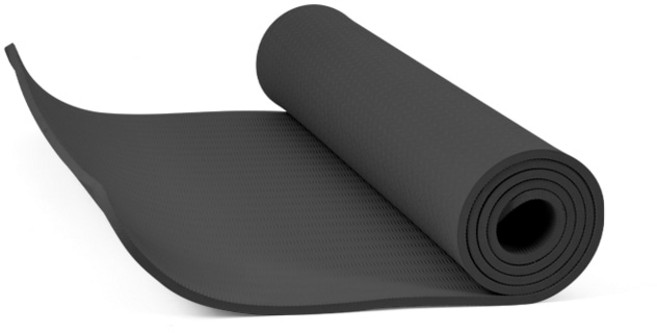 아이워너 TPE 요가매트 8mm 블랙 필라테스 헬스, 단품, 1개