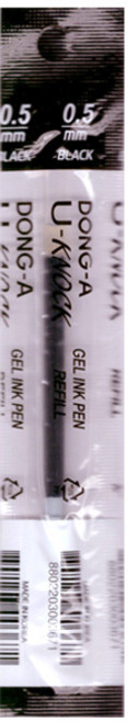 동아 유노크(U-KNOCK) 볼펜 리필심, 1개, 0.5mm-블랙(B)