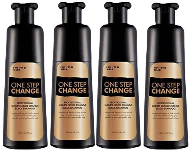 꾸띄르 새치 염색 샴푸 멋내기 갈색 (실크브라운) 180ml 조혜련 샴푸 4통, 4개