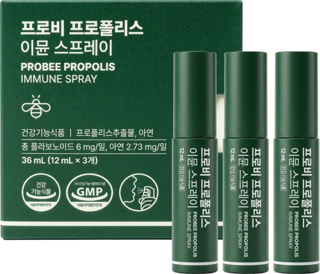 프로비 프로폴리스 이뮨 스프레이 3개입 [12ml*3], 1개, 36ml