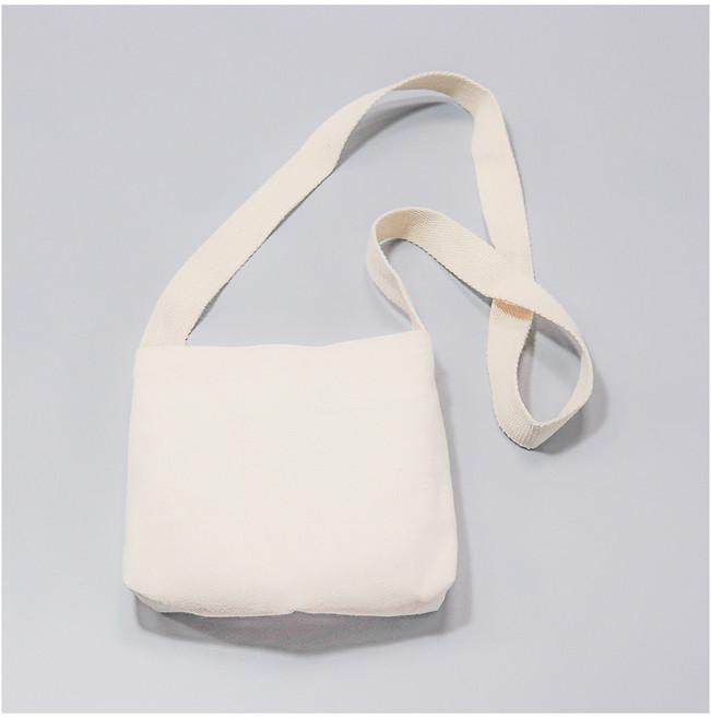 [훈민] 캔버스천 미니 가방 1개 무지 광목 찍찍이 크로스백 그림 에코백 초등 미술 방과후 돌봄