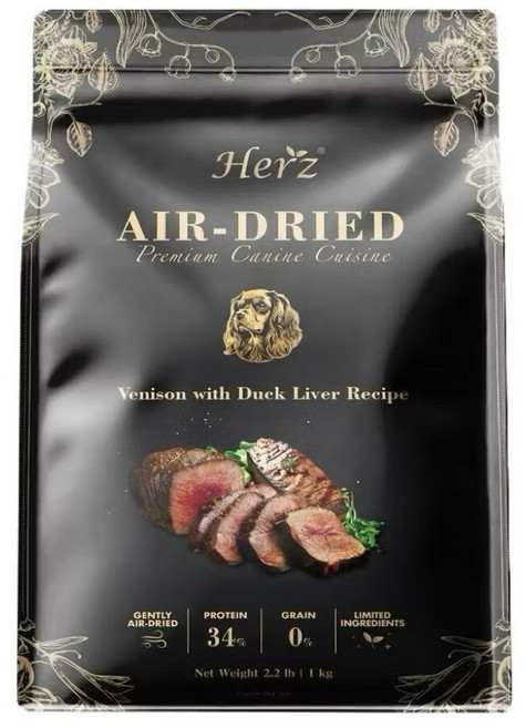 Herz 赫緻 美饌低溫風乾狗飼料 嫩羊佐鴨肝, 1包, 454g, 鹿