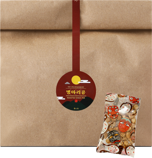 풍심당 구운 병아리콩 실속팩 개별포장 저당 과자 회사간식, 1개, 400g