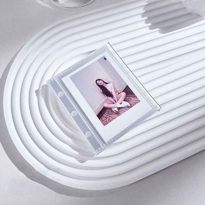 아이돌 포토카드 보관함 영화 포토카드 보관함 인스탁스 미니 포토앨, 3홀 단일 내지[40매], 1매