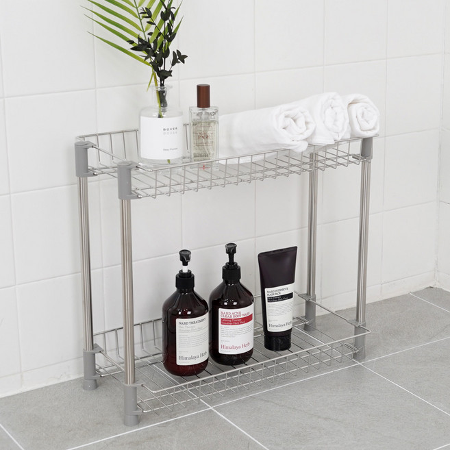 다용도 욕실 스텐 멀티 사각선반 2단, 1개