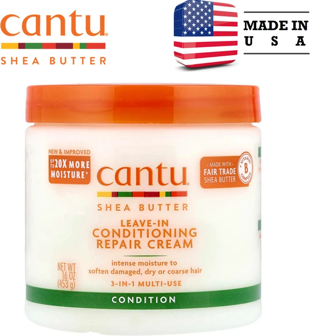 Cantu 칸투 시어버터 리브인 컨디셔닝 리페어 크림 453g, 1개 - 쿠팡