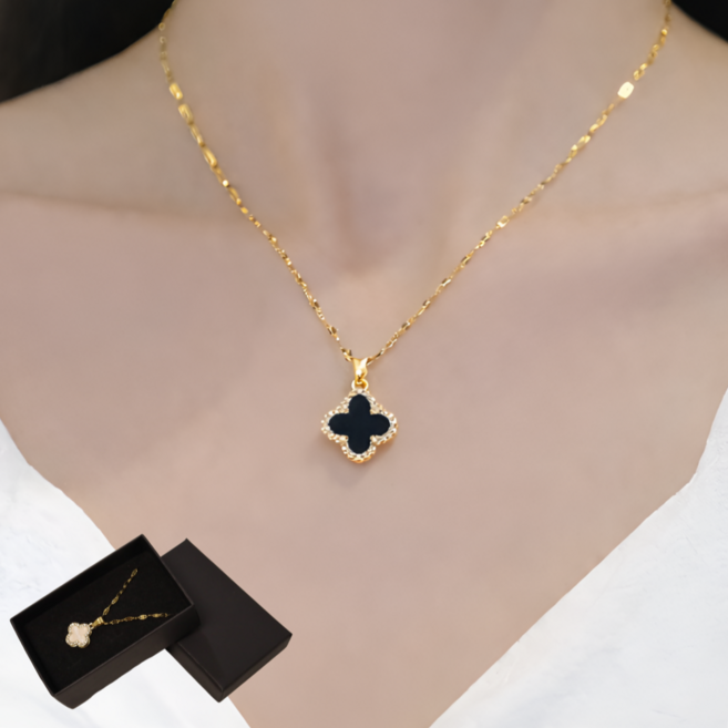 다예품 알러지 변색 없는 네잎클로버 써지컬스틸 목걸이 데일리 써지컬 목걸이
