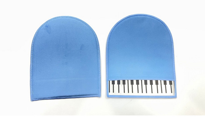 老羊樂器店 鍵盤清潔布 擦琴手套 雙面絨布 適用鋼琴 古箏 小提琴 吉他, 藍色, 1個
