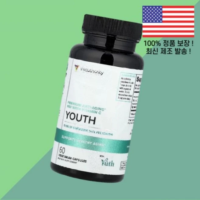 Vitauthority 유스 비타민C 비타민씨 비타민시 프리미엄 믹스 식물성 베지캡슐 60정 Youth Premium Anti Aging Mix Vitamin C 60 Vege, 1개 - 쿠팡