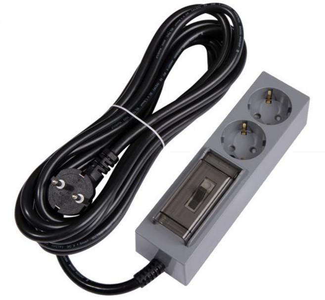 스윗홈 고용량 멀티콘센트 국산 안전 접지 에어컨 멀티탭 2구 7m 그레이 블랙, 1구 고용량 연장선 [ 원형 ], [화이트] [ 1.5m ]